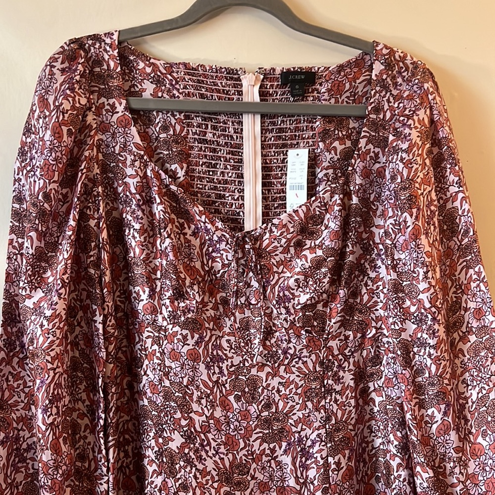 J.Crew Sweetheart Long-Sleeve Midi Dress in Fête Floral - Picture 13 of 15